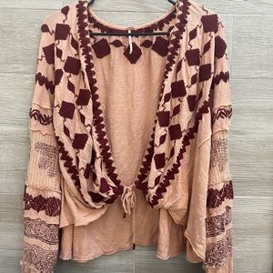 FREE PEOPLE BOHO LONG SLEEVE TOP